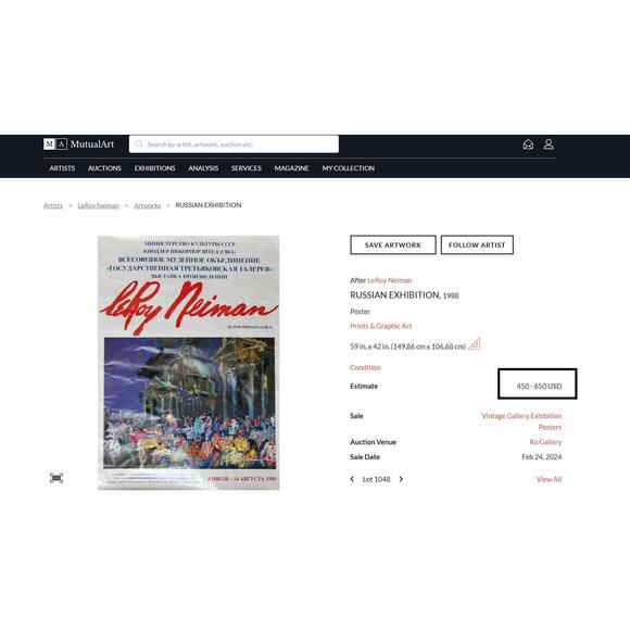 LeRoy Neiman – Piazza del Popolo – Rome (1988) w/COA - Picture 4 of 4